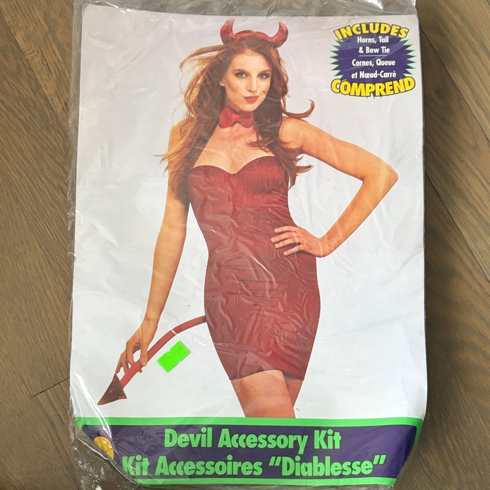 Rubie's Red Devil Accessory Kit - Horns, Tail & Bow Tie NWT